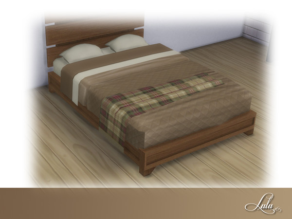 Sims 4 — Montanna Bedroom Bed Decor by Lulu265 — Part of the Montanna Bedroom Set 4 colour options included
