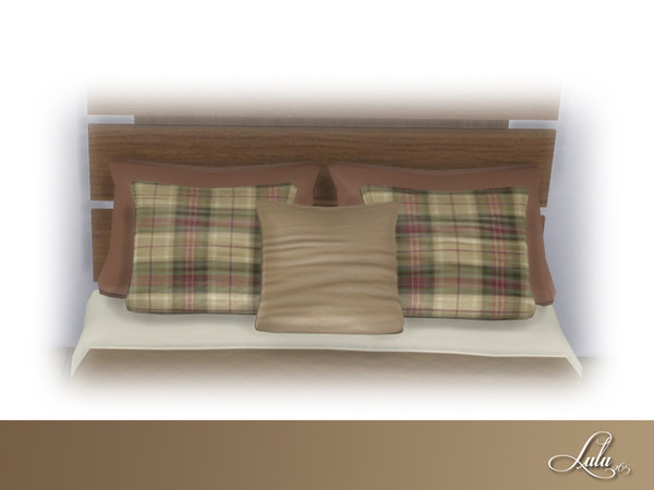 Sims 4 — Montanna Bedroom Bed Decor Bed Pillows  by Lulu265 — Part of the Montanna Bedroom Set 4 colour options included