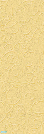 Sims 2 — Scrollwork Walls - Creamy Yellow 2 by froilan — An elegant, subtle pattern to give just the right finishing