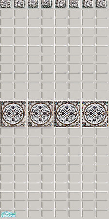 Sims 2 — Balgonie Glass Tile - Wall 1 by Cerulean Talon — Extravagantly elegant medallions made of sturdy Balgonie glass