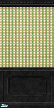 Sims 2 — Controle Vert  - Black Wood Paneling by Donnha — A lovely green check design with BlackWood Paneling.