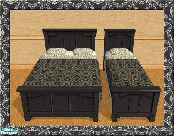 Sims 2 — TC30 - Black and White Lace Bedding by jeni — A black and white lace design for bedding, created for Texture