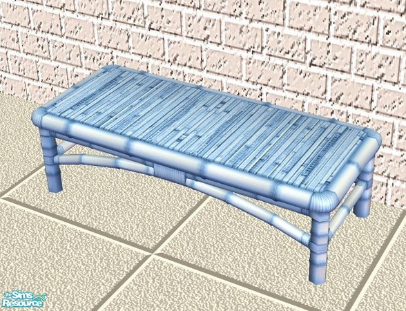 Sims 2 — Blue Tiki Coffee Table by Raveena — Part of the Blue Tiki Party Set.