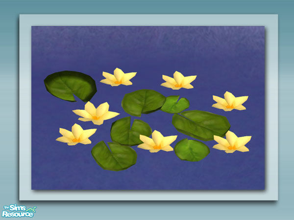 Sims 2 — Water Lillies - Yellow by Shakeshaft — Part of a set of plants and decorations to bring your ponds to life, all