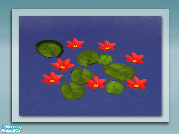 Sims 2 — Water Lillies - Red by Shakeshaft — Part of a set of plants and decorations to bring your ponds to life, all