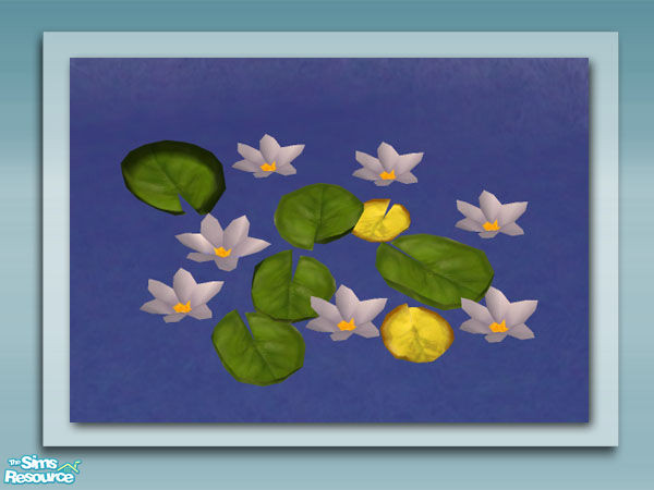 Sims 2 — Water Lillies - Lilac by Shakeshaft — Part of a set of plants and decorations to bring your ponds to life, all