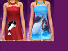 Sims 4 — Seaworld Orca Love Dresses by SamanthaSimming — This is the first cc I made. I hope it looks okay. Anyways I