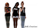 Sims 3 — Don't Talk Tour T-Shirts TF by S4M_Creations — Now even your Sims can be Charlie Puth's fans with these t-shirts
