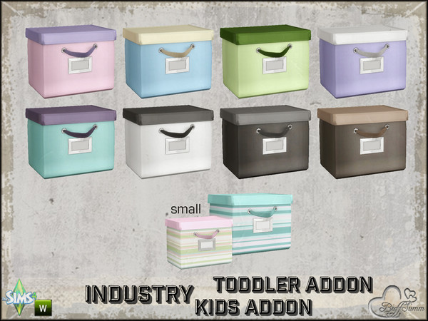 Sims 4 — Industry Toddler and Kids  Box small Recolor by BuffSumm — Part of the *Industry Series* Recolor only! Mesh
