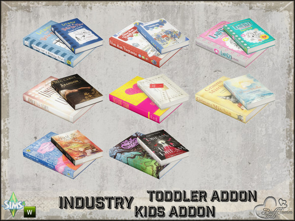 Sims 4 — Industry Toddler and Kids Books v2 by BuffSumm — Part of the *Industry Series* ***TSRAA***