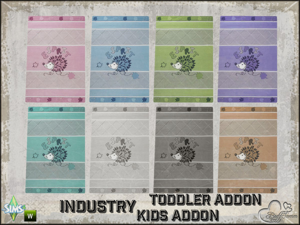 Sims 4 — Industry Toddler and Kids Rug by BuffSumm — Part of the *Industry Series* ***TSRAA***