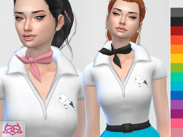 Sims 4 — Neckerchief  (necklace) by Colores_Urbanos — 15 recolors new meshes made by me -Need your game updated with the