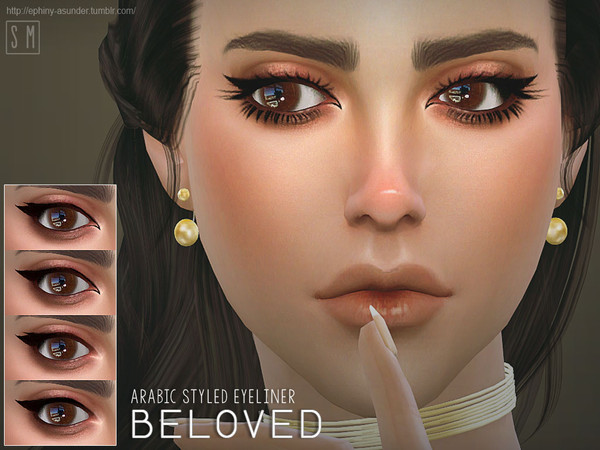 Sims 4 — [ Beloved ] - Eyeliner by Screaming_Mustard — An Arabic styled eyeliner in three options. For females, teen +.