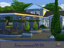 Sims 4 — Terrace restaurant - NO CС by LeeLooRussia2 — This cozy restaurant is perfect for your simmies to dine