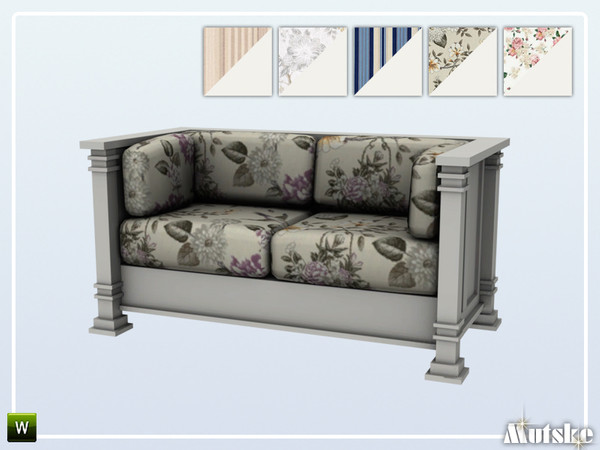 Sims 4 — Hunt Loveseat Recolor by Mutske — Part of the Hunt Livingroom. Loveseat with extra slots. Made by Mutske. 