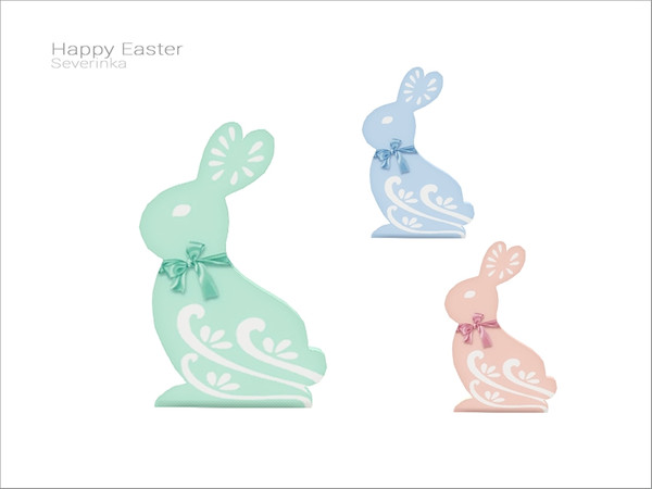 Sims 4 — [Happy Easter] - rabbit 01 light colors by Severinka_ — Decorative rabbit 01 light colors From the set 'Happy