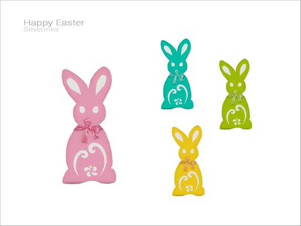 Sims 4 — [Happy Easter] - rabbit 02 bright colors by Severinka_ — Decorative rabbit 02 bright colors From the set 'Happy
