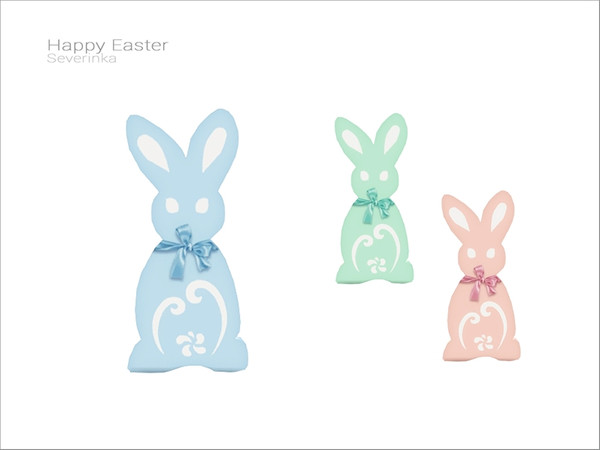 Sims 4 — [Happy Easter] - rabbit 02 light colors by Severinka_ — Decorative rabbit 02 light colors From the set 'Happy