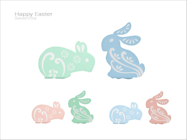 Sims 4 — [Happy Easter] - two rabbits light colors by Severinka_ — Two decorative rabbits light colors From the set