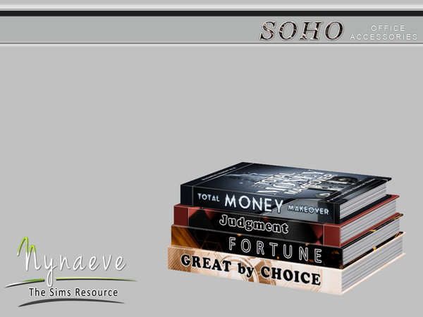 Sims 4 — Books v2 by NynaeveDesign — Soho Office - Books v2 Located in: Decor - Miscellaneous Decor - Clutter Price: 121