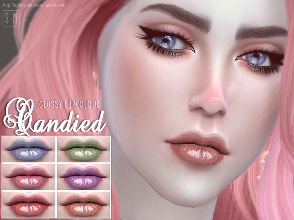 Sims 4 — [ Candied ] - Glossy Lip Colour by Screaming_Mustard — A simple glossy lip colour. For females, teen +. With