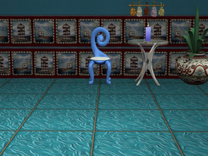 Sims 2 — Interior Ideas-Ocean Blue Set-Ocean Light Blue Tile by allison731 — Light blue tile with wavy lines.