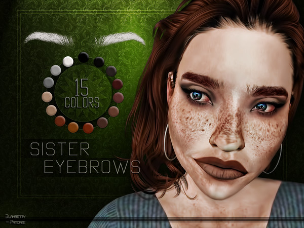 Sims 4 — BlahberryPancake - Sister Eyebrows by Blahberry_Pancake — - 15 swatches - HQ textures - custom thumbnail Terms