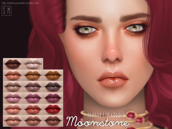 Sims 4 — [ Moonstone ] - Glossy Lip Colour by Screaming_Mustard — A new glossy lip colour. For females, teen +. With
