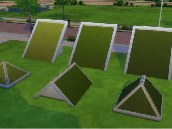 Sims 4 — Grass Roof by mastertiti2 — Original EA grass texture now for your roofs ! 3 Shades of green : Light / Medium /