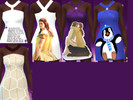 Sims 4 — Dress pattern edit  by SamanthaSimming — Some dress re patterns one has a Beauty &amp; the Beast quote on