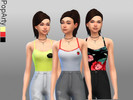 Sims 4 — Spring Top Female by PopArty — This is a recolored basic game top :) Hop you enjoy it!