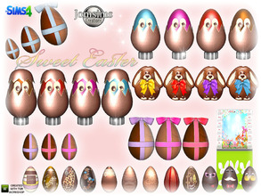 Sims 4 — Sweet easter set by jomsims — Sweet Easter set sims 4. 12 new items. x2 big eggs sculpture. area misc deco.1