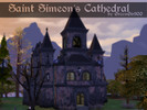 Sims 4 — Saint Simeon's Cathedral by Green_Girly1002 — This Gothic Cathedral, sits in the middle of Forgotten Hollow, now