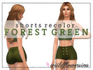 Sims 4 — Forest Green Shorts Recolor by wiildflowersims — These shorts are a non-basegame replacement recolor in forest
