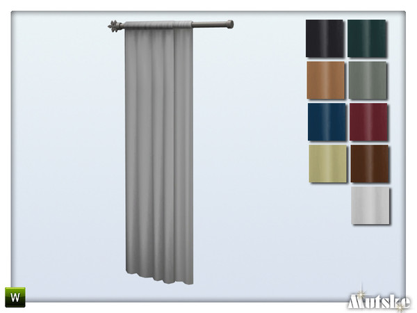 Sims 4 — Popped Color Curtain Left A by Mutske — These curtains are recolors. Made by Mutske@TSR.