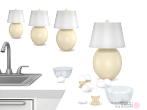 Sims 4 — Blue Bird Egg Set by DOT — Blue Bird Egg Set. 10 eggs in Deco and Lamp form. Modern and Contemporary Egg Ceramic