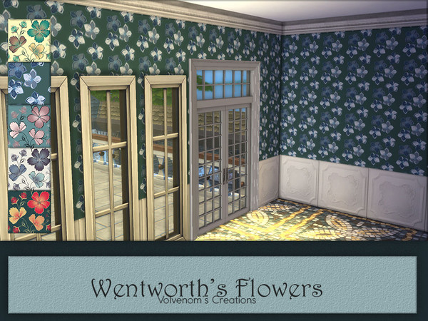 Sims 4 — Wentworth Flowers by Volvenom — These are flower patterns for my Wentworth Woodhouse project. I thought you