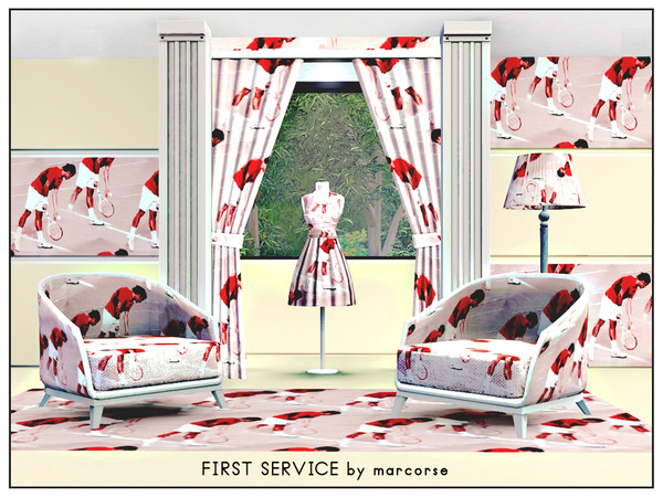 Sims 3 — First Service_marcorse by marcorse — Themed pattern: tennis player at the baseline for first service.