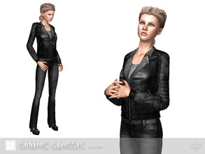 Sims 3 — Spring classic jacket by Shushilda2 — Leather jacket for cold spring - new mesh - 2 recolorable channels - low