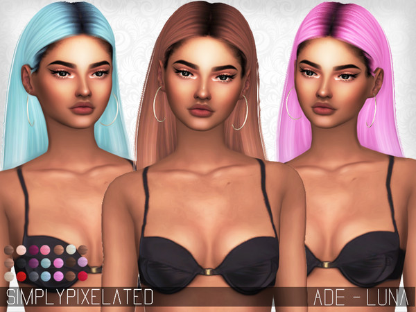 Sims 4 — MESH NEEDED - Ade-Luna - Retexture by Benevolence-c — - 21 New Color Options (Solids + Ombres) - Custom