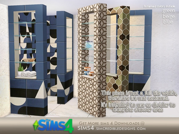 Sims 4 — Realce Shelves recolor by SIMcredible! — by SIMcredibledesigns.com available at TSR 4 colors variations