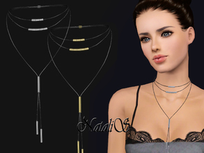 Sims 3 — NataliS TS3 Boho Multilayer Choker Necklace by Natalis — Boho multilayer choker necklace. FA-YA