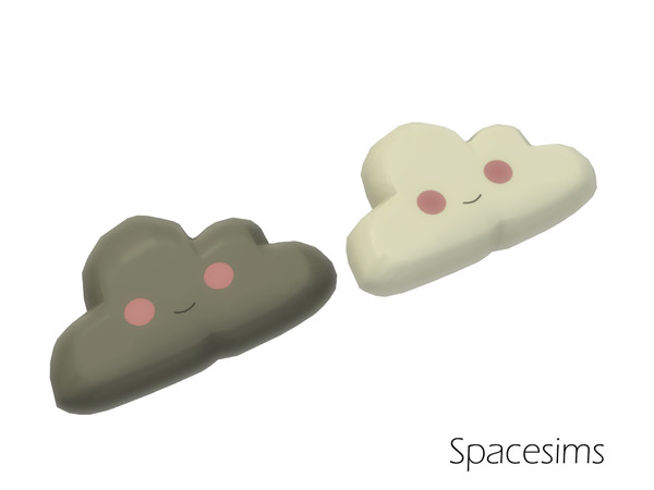 Sims 4 — Rose toddler room - Cloud pillow by spacesims — A soft decorative pillow for your Sims' loved ones.