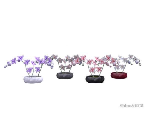 Sims 4 — Bathroom Baker - Orchid by ShinoKCR — Orchid planted in a Stone Pot