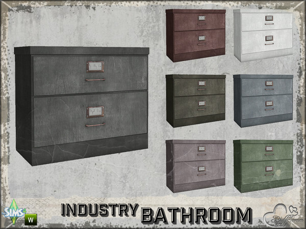 Sims 4 — Bathroom Industry Vanity Sideboard v3 by BuffSumm — Part of the *Bathroom Industry* ***TSRAA***