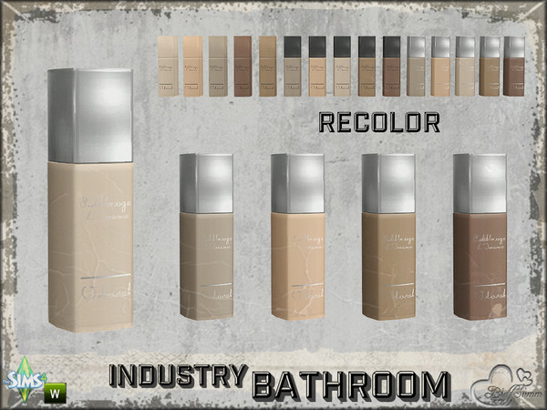 Sims 4 — Bathroom Industry Cosmetics Cream Cover 'Chinel' R2 by BuffSumm — Recolor only! Mesh needed: