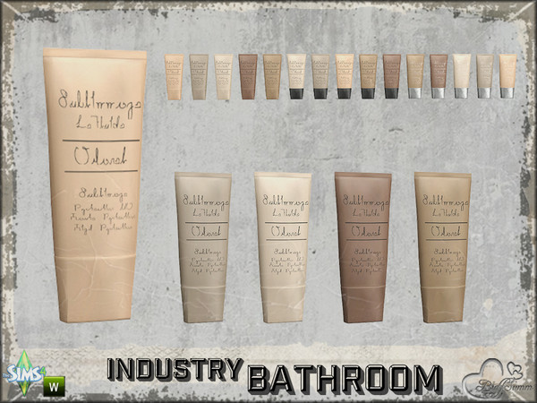 Sims 4 — Bathroom Industry Cosmetics Cover Tube 'Chinel' by BuffSumm — Part of the *Bathroom Industry* ***TSRAA***