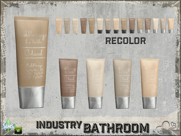 Sims 4 — Bathroom Industry Cosmetics Cover Tube 'Chinel' R2 by BuffSumm — Recolor only! Mesh needed: