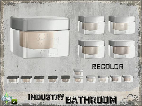 Sims 4 — Bathroom Industry Cosmetics Cover Can 'Chinel' R1 by BuffSumm — Recolor only! Mesh needed: