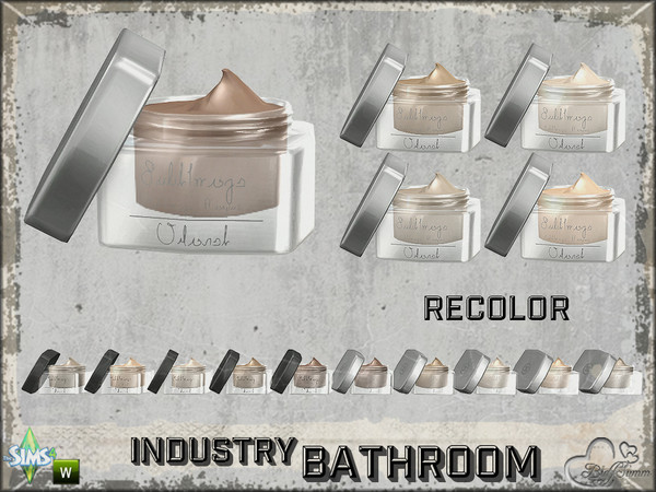 Sims 4 — Bathroom Industry Cosmetics Cream 'Chinel' open R1 by BuffSumm — Recolor only! Mesh needed: